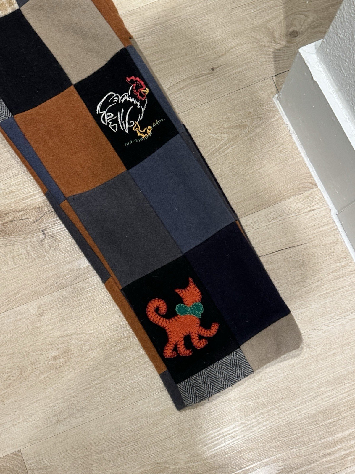 Bode Patchwork Wool Pants Animal Stitching. Fits … - image 2