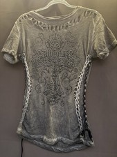 Women's Short Sleeve T-Shirt Tailored Biker Graphic Tee