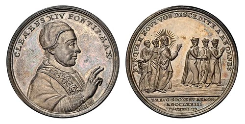 Papal States. Clement XIV, Ganganelli 1773-IV AR Medal. NGC MS63. Erlanger 2316