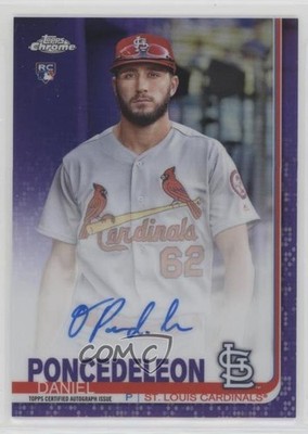 2019 Topps Chrome Rookie Purple Refractor /250 Daniel Ponce de Leon Auto RC 7qg