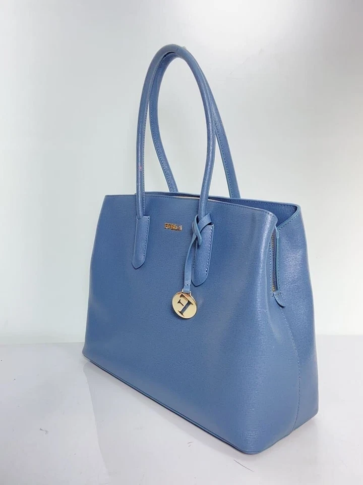 FURLA Leather Tote Bag in Blue - Image 2 of 4