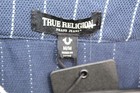 True Religion baseball jersey shirt men S medium blue pinstripe world OFFER new — photo 3