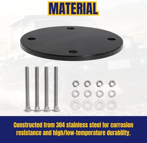 Back Mounting Plate for 1-1/2 Inch Rotopax Off-Road Ladder Roof Rack - Picture 6 of 7