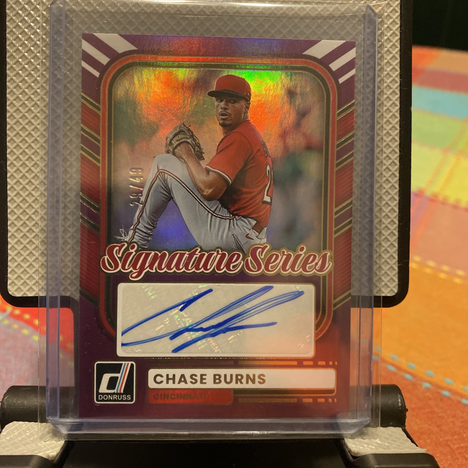 2026 Panini Donruss - Signature Series Chase Burns #SS-CB Purple 29/49