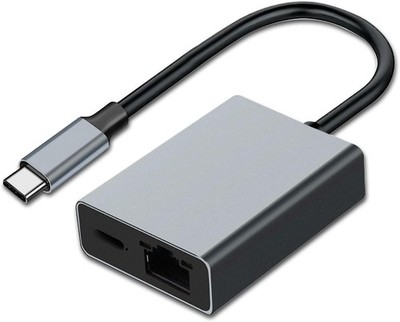USB-C/Ethernet Ladeadapter für Chromecast zu 100 W Leistung, USB C auf RJ45 E...