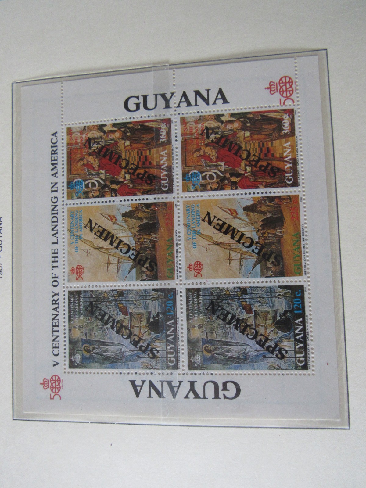 GUYANA 1989 SHIPS COLLECTION COLON-MNH ON HINGLESS PAGES -ALL S/S