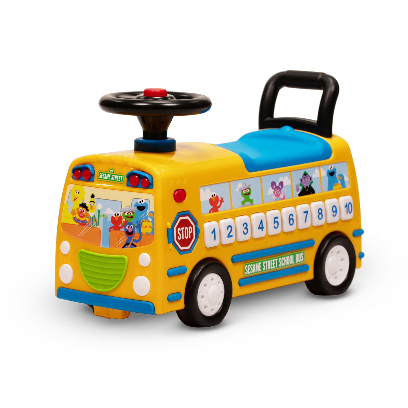 School Bus Ride-On with Lights and Sounds for Toddlers betwe