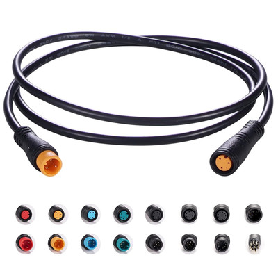 Extension Cable 2Pin/3Pin/4Pin/5Pin/6Pin/8Pin/9Pin Waterproof Plug Works for Ele