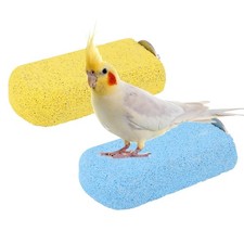 Bird Chewing Toys Grinding Beak Bird Perch Stand for Budgies Parakeets Cockat...