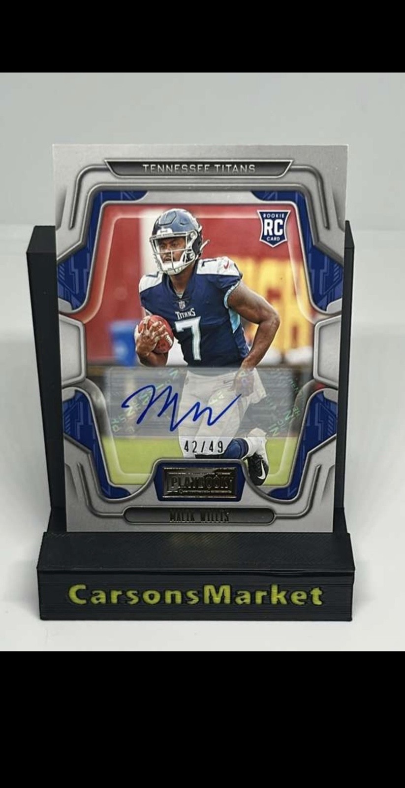2022 Panini Playbook - Rookies Malik Willis #103 Gold Signatures /49 (AU, RC)
