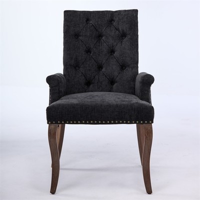 Modern Upholstered Accent Dining Chair,Elegant Tufted Club Arm Dining Chair