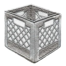 Milk Crate Patch Viral Trend Embroidered Iron