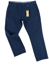 Samuel Windsor Chino Trousers W42 L31 Navy Straight Leg BNWT New