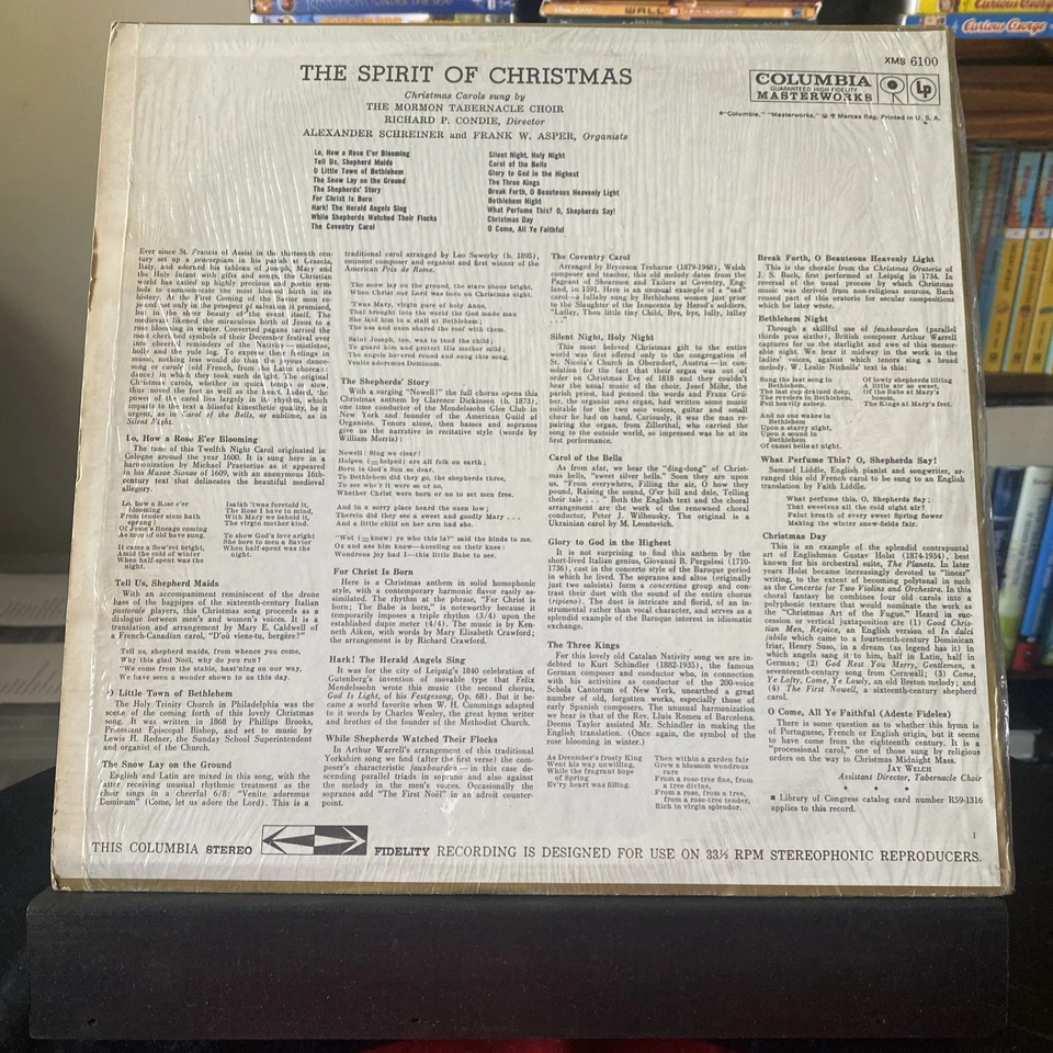 🎅🏼 Mormon Tabernacle Choir - The Spirit of Christmas (1972, Vinyl LP) $12.25 - Image 2 of 4