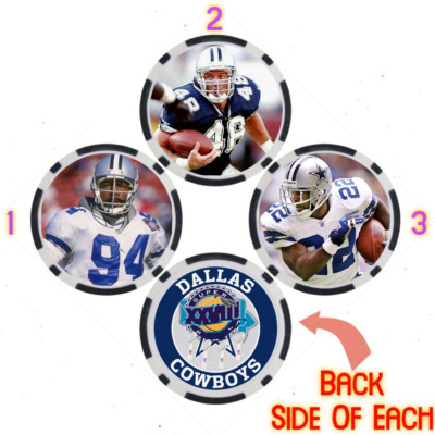 COWBOYS SUPER BOWL XXVIII PLAYERS - 3 POKER CHIP SET