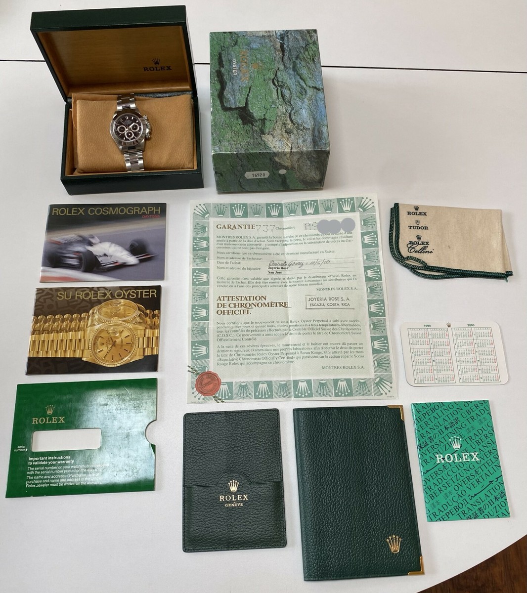 ROLEX 16520COSMOGRAPH デイトナ箱 付属品セット 希少 ロレックス デイトナ 16520 A9品番 中古極美品 付属品完全 - GenTle