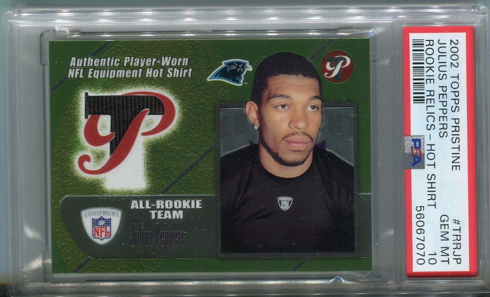 Julius Peppers Topps Pristine Rookie Relics #TRRJP Rookie Relics-Hot Shirt
