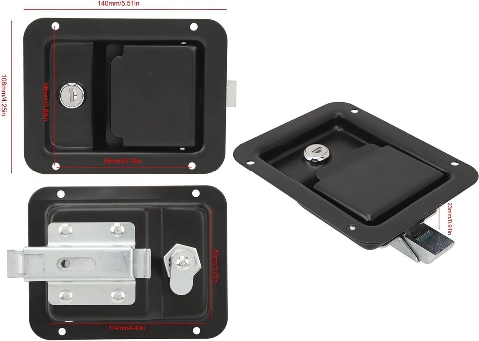 Truck Tool Box Lock Replacement Paddle Handle (Non-Locking) For - Foto 7