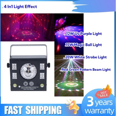 New 4 in 1 Mixed LED Light Party DJ Disco Lights Effect Pattern Strobe Light