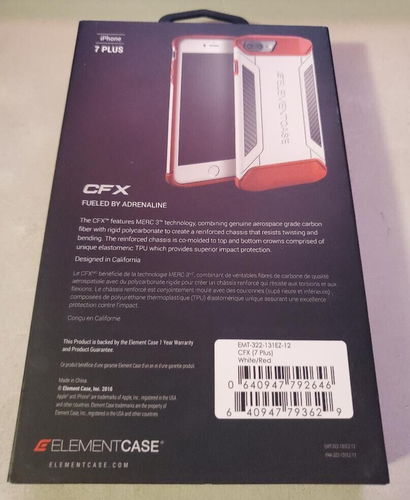 Funda MIP-Element CFX Serie Adrenalina Funda para iPhone 7 Plus Hit Tech Blanco/Rojo - Imagen 5 de 7