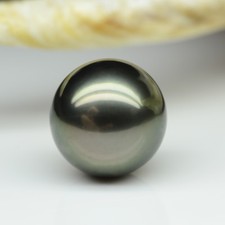 Huge 12mm Tahitian GENUINE PERFECT ROUND BLACK PEACOCK LOOSE PEARL UNDRILLED SSS