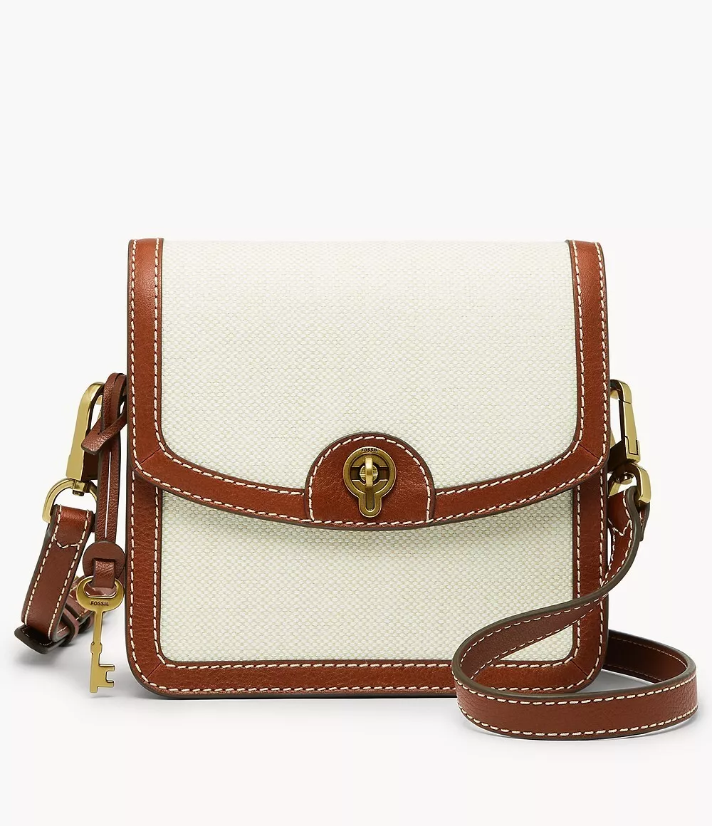 Fossil Ainsley SHB3072252 KH Genuine Leather MultiNatural SM Flap 