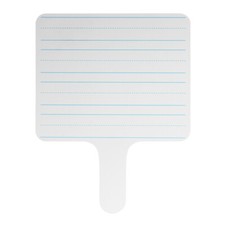 Flipside Products Two-sided Rectangular Dry Erase Writing Paddle, Lined/Blank, 7