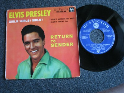 Elvis Presley-Return to Sender 7 PS-4 Track EP-1963 France-RCA-86.309 M