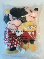 Disney The Spirit of Mickey Mouse and Minnie 8" Plush 2 Bean Bag Beanies