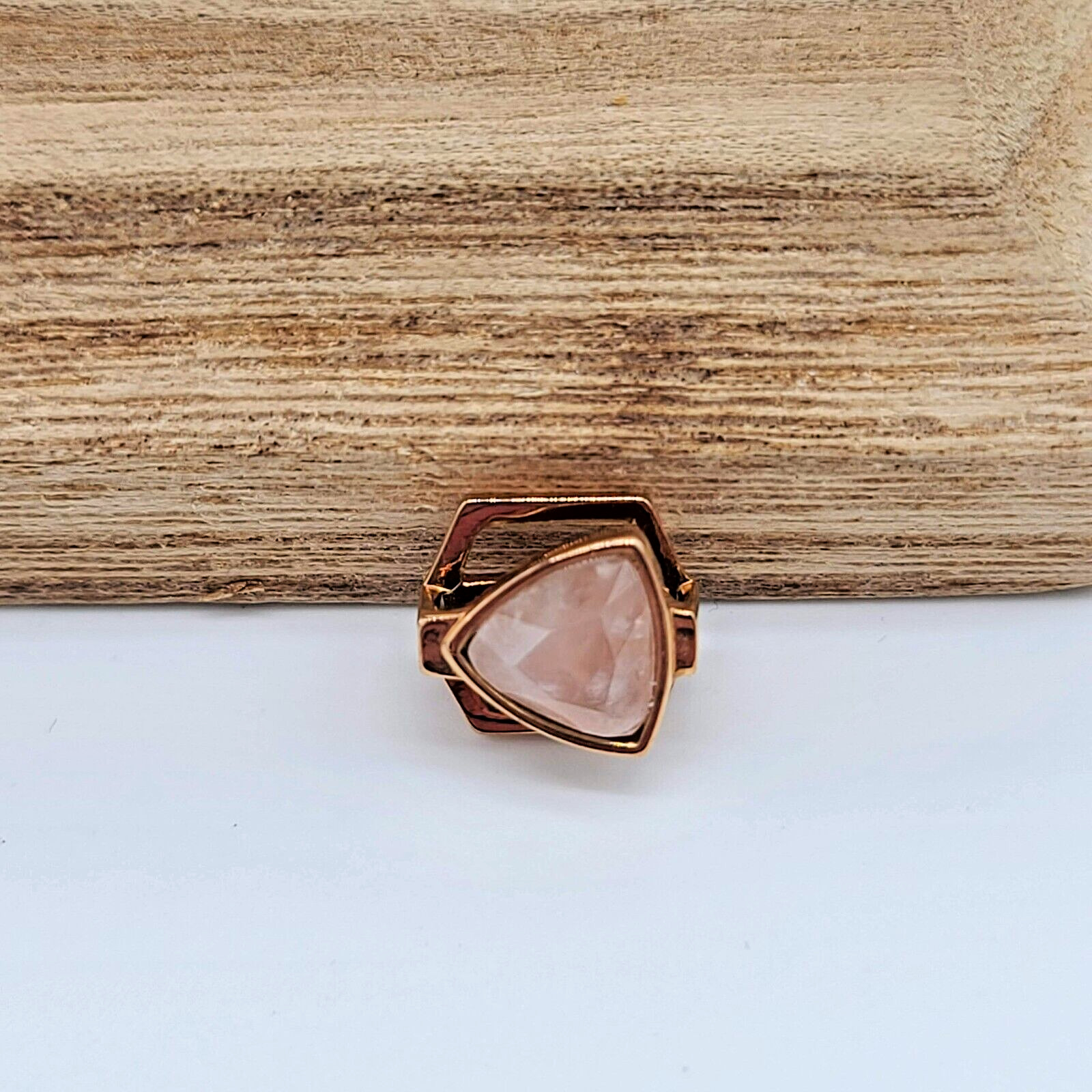 KEEP Collective "Triangular Stone" Rose Quartz & … - image 1