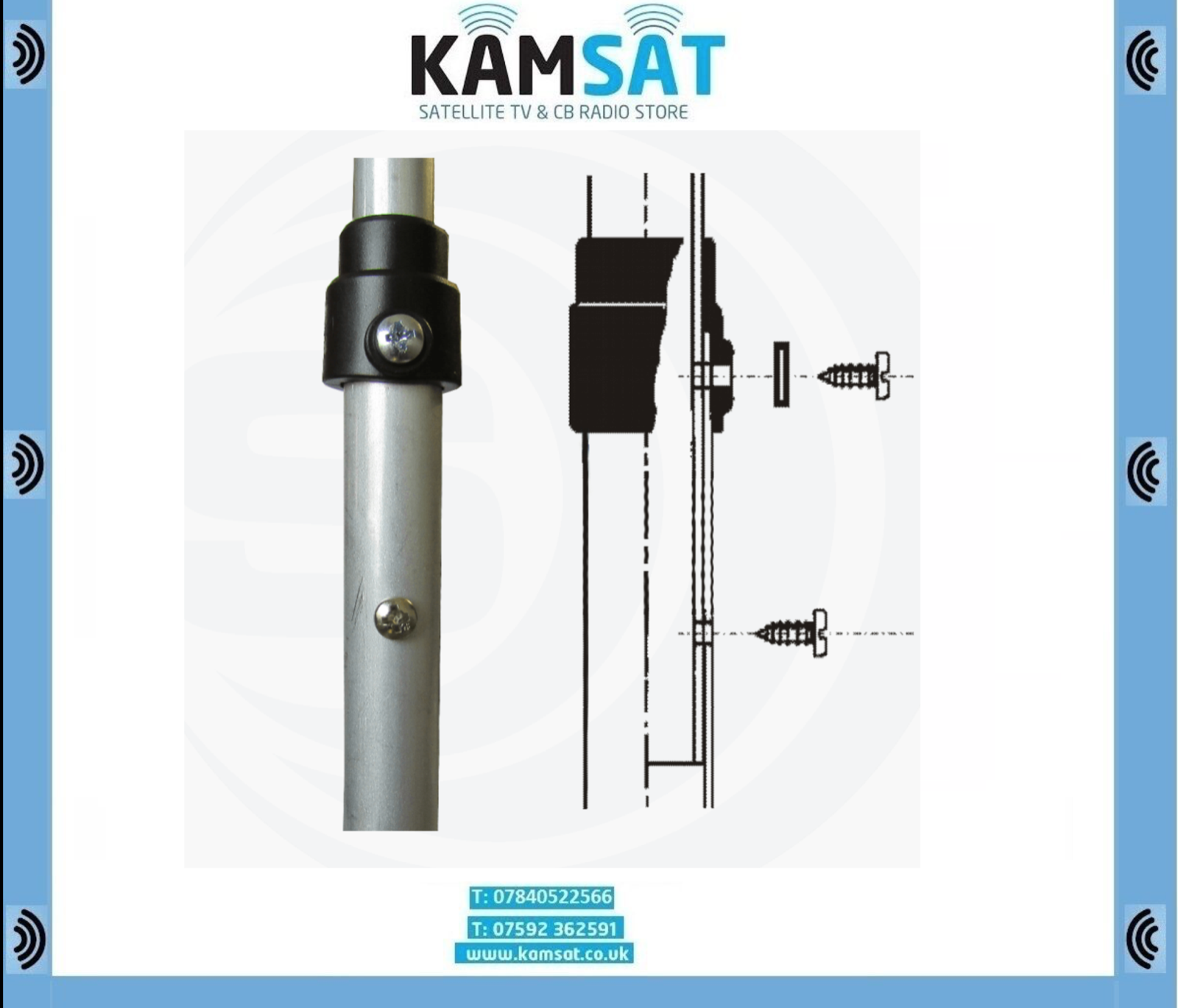 CB BASE ANTENNA SIRIO NEW TORNADO 2730 MHz 5/8 GROUND PLANE LENGHT