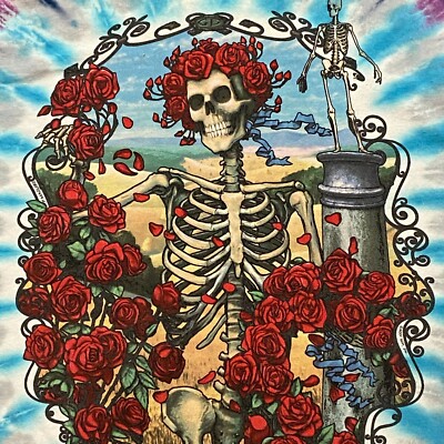 Vintage 90s LIquid Blue GRATEFUL DEAD 1965-1995 T Shirt Men Large 