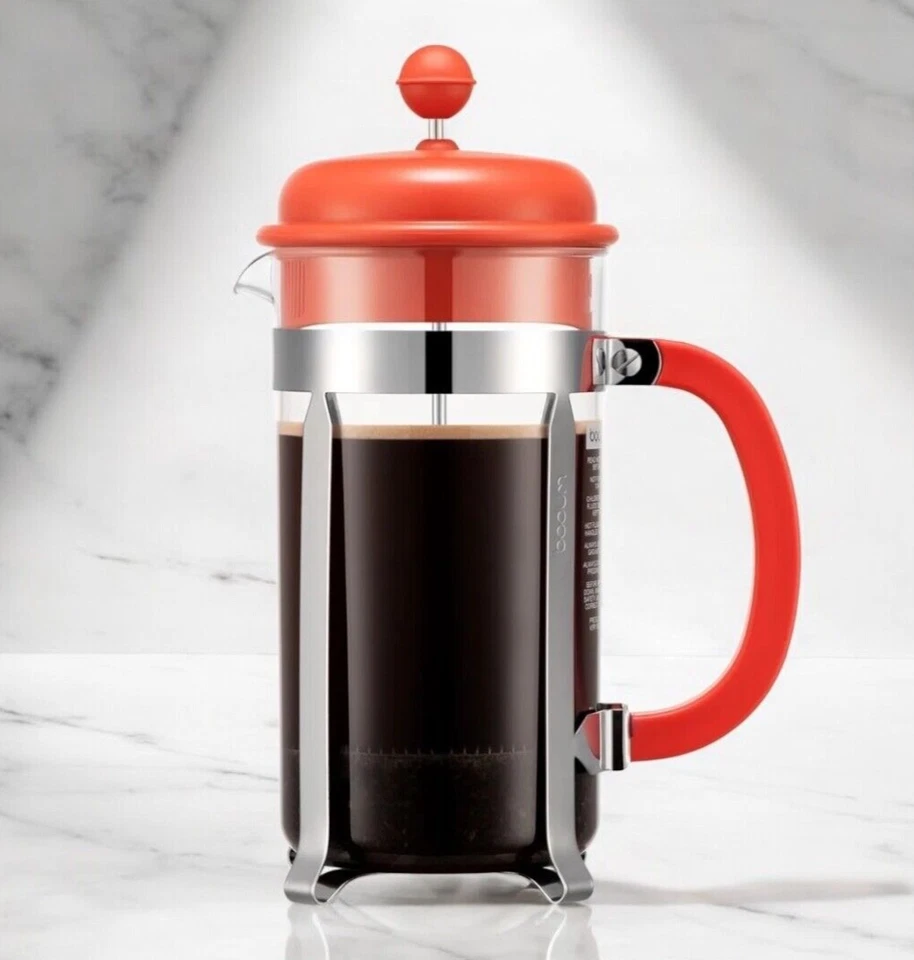 Bodum French Press Coffee Maker - Caffettiera, 8 cup, 1.0 L, 34 oz - Rose Red - Image 2 of 2