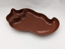 Vintage Terra Cotta Chili Pepper Chip and Dip Tray Bowl Dish By Boston Warehouse