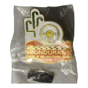 Bob Bondurant School of High Performance Driving Hat Lapel Pin PinBack Vintage