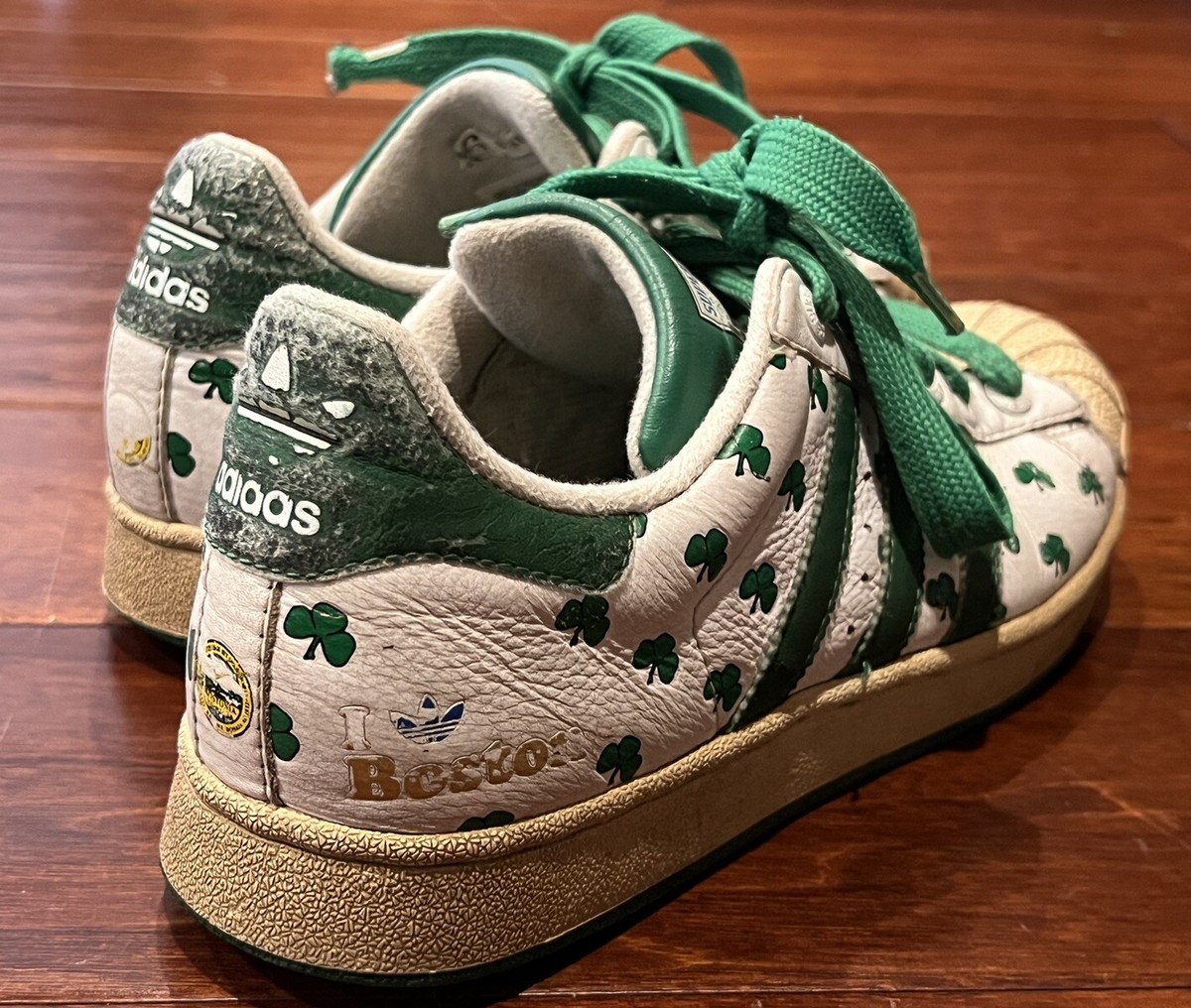 Adidas 132319 Green Superstar Mens 7 I Love Boston Celtics Adidas 132319 Green Superstar Mens 7 I Love Boston Celtics
