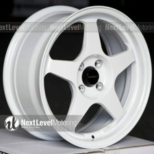 4 Circuit Cp22 16x7 4x100 35 White Wheels Spoon Fits Integra Dc2 Civic Eg Ek