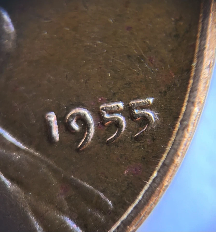 1955 Wheat Penny Errors Lamination And More Obverse Errors - Image 3 of 4
