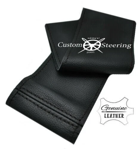 For LAND ROVER DEFENDER 1990-2016 Real Black Leather Steering Wheel Cover - image 2 of 4