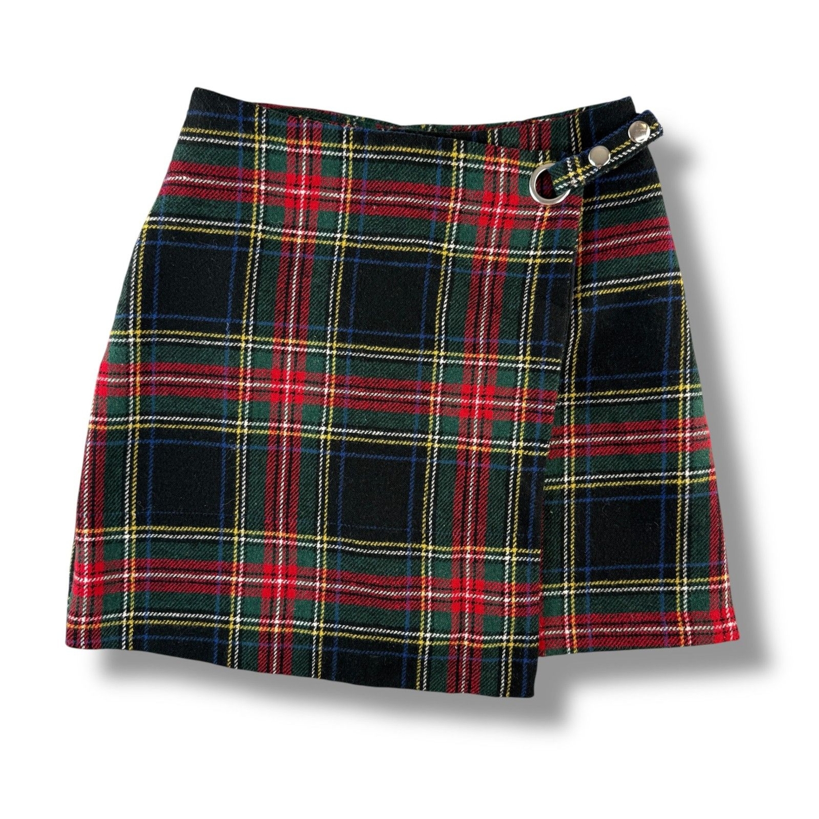 Alya Plaid Midi Skirt with Side Zip - Whimsygoth Preppy Coquette 90s Core Style in Size S