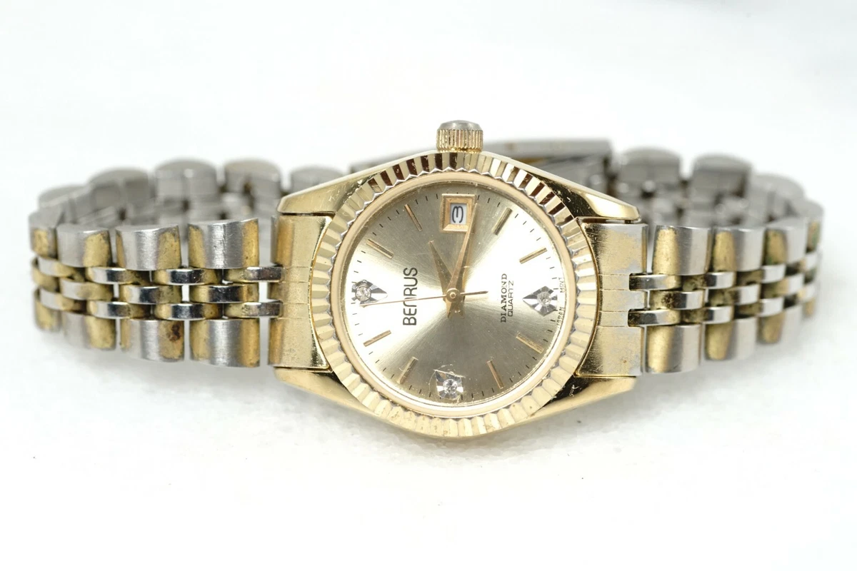 Benrus diamond sales quartz ladies watch