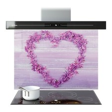 Kitchen Glass Splashback Toughened Tile Cooker ANY SIZE Flower Love Heart WxH