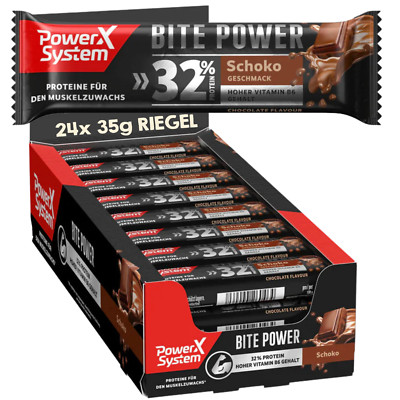 Protein Riegel Bite Power Schoko Eiweiß Riegel 24x35g 32% Protein Vitamin B6