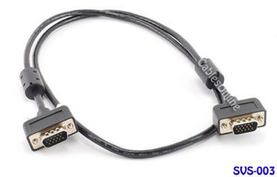 3 feet Ultra-Slim Super-VGA (HD15) M/M Monitor Cable