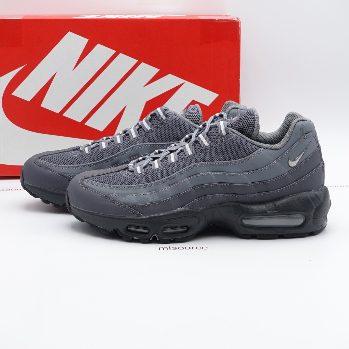 Nike Air Max 95 Sneakers HF0121-001 Dark Grey/White Size 8 Men's