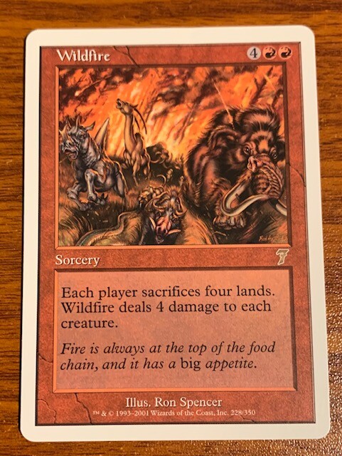 2001 MTG Magic the Gathering Core Set 7th Edition Wildfire #228/350