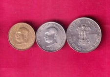 3 COINS SET: Republic India 1869-1948 Mahatma Gandhi Rare Coin #ZZ1792