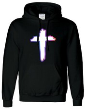 Cross Colorful Jesus Christianity Faith Religious Men Hoodie USA New Unisex Gift