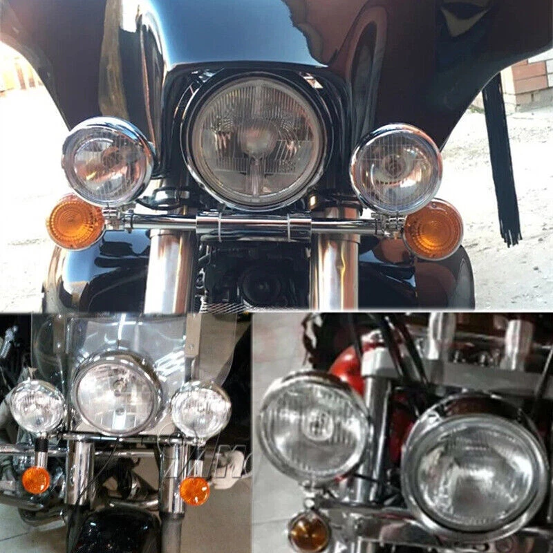 Chrome LED Motorcycle Headlight Light Angel Eye for Kawasaki Vulcan VN800 VN900 Foto 2 de 4