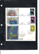 1975/1976 NAMIBIA FDC's - Scott# NY G53/54 & 63-COLORANO SILK Cachet (377A)